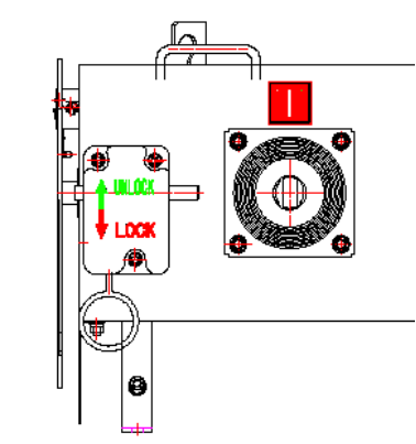 Bloqueo manual del seccionador bajo carga de 36 kV para una operación segura y fiable.